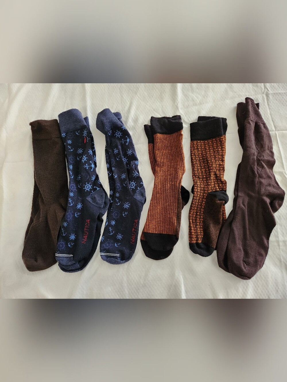 Bundle Of 6 Men's Pattern Crew Socks